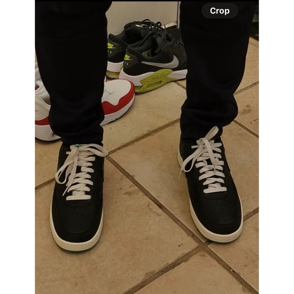 Nike Mens Court Vision Low FD0321-010 Black Green Sneakers Shoes Size 10.5 - Picture 10 of 12